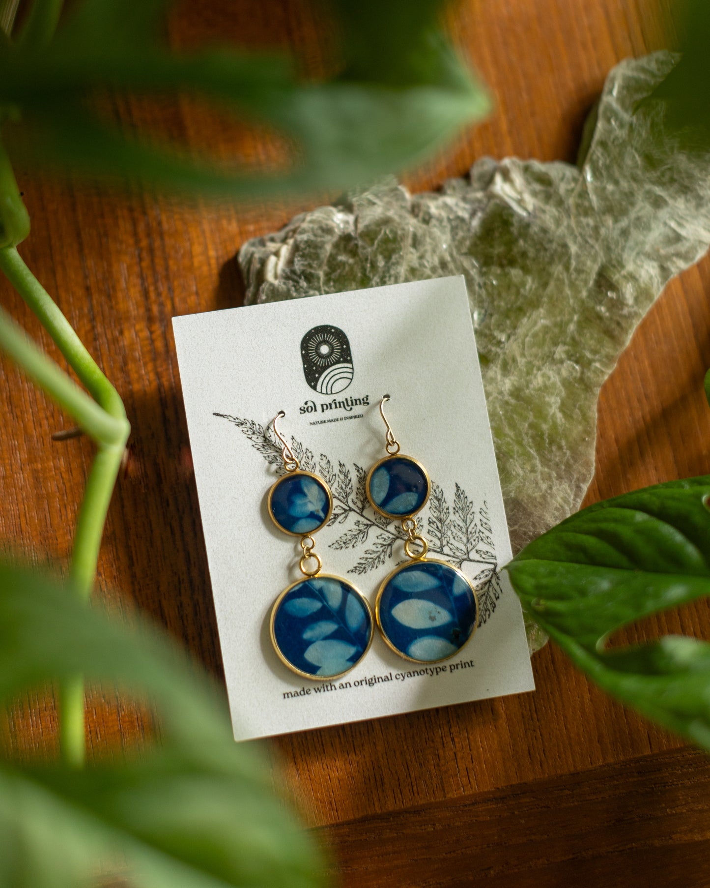 Marseille Double Cyanotype Earring