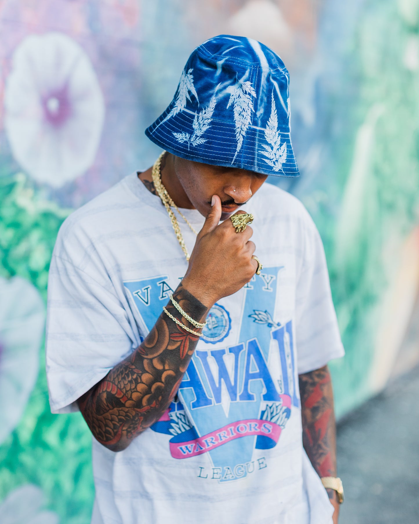 Custom Cyanotype Bucket Hat