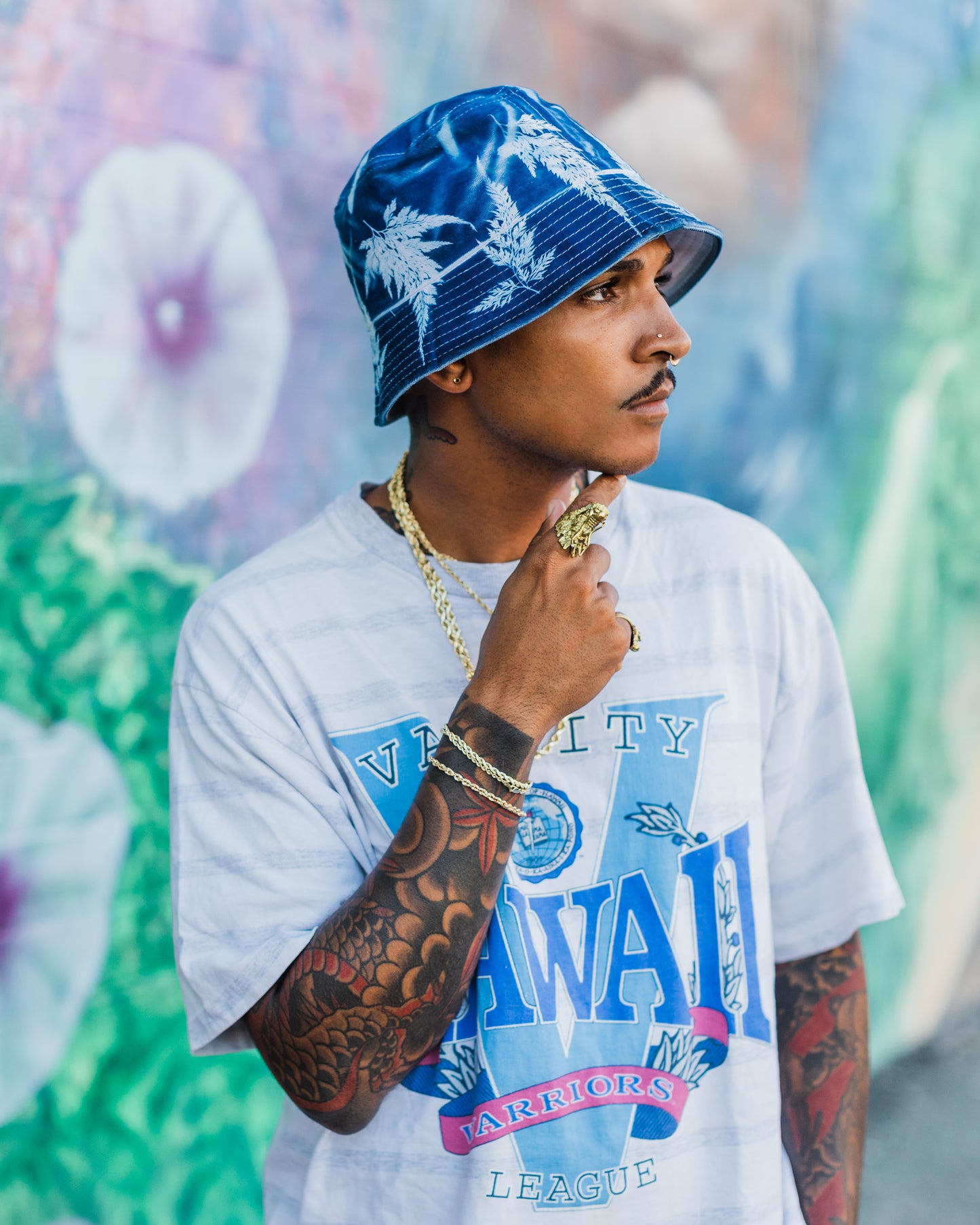 Custom Cyanotype Bucket Hat