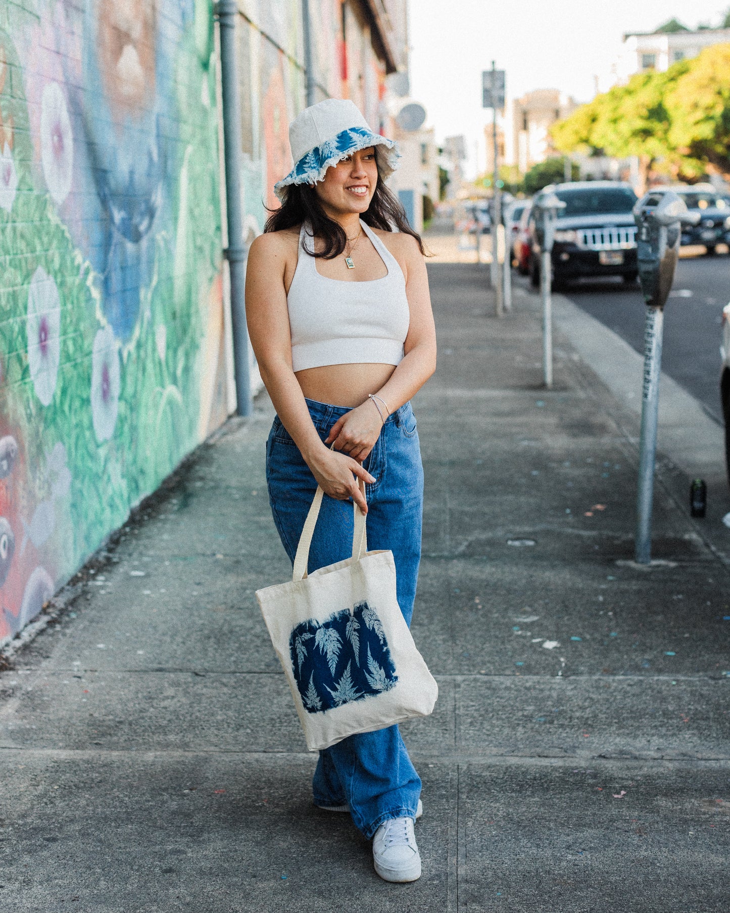 Original Cyanotype Print Canvas Tote