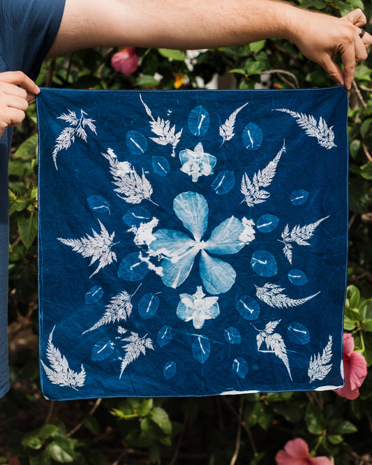 Custom Cyanotype Bandana