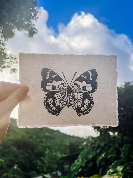 Kamehameha Butterfly Block Print