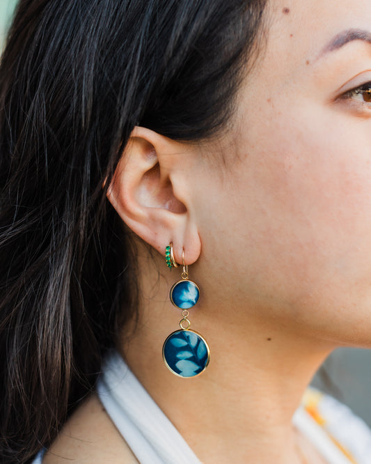 Marseille Double Cyanotype Earring