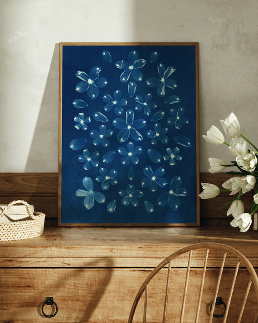 Spring Equinox Cyanotype Print