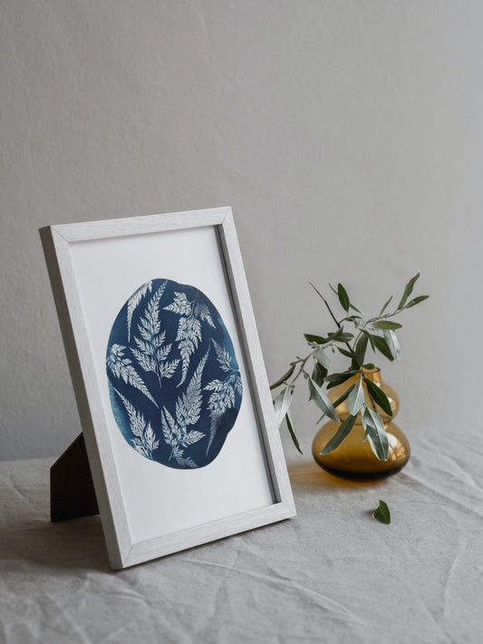 Midnight Garden Cyanotype Print